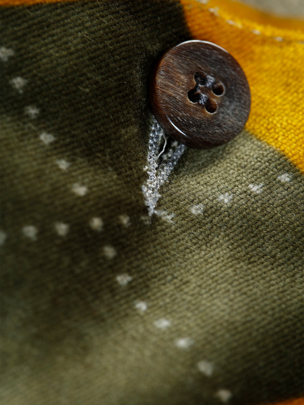 Argyle velvet patch-pocket waistcoat