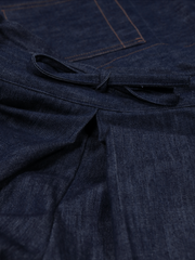 pantalon hakama en denim indigo