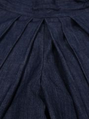 pantalon hakama en denim indigo