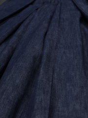 pantalon hakama en denim indigo