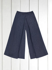 pantalon hakama en denim indigo