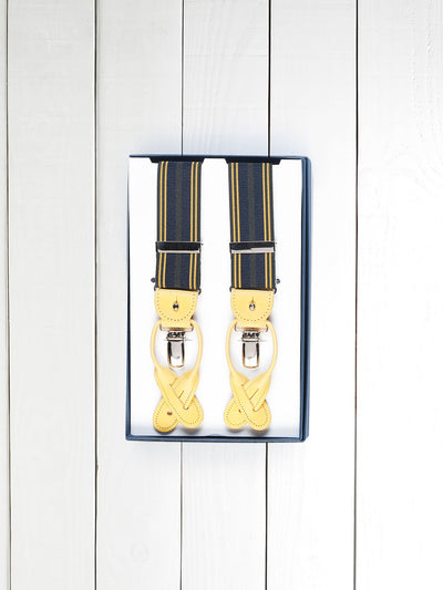 yellow stripes albert thurston elastic suspenders with metal clips