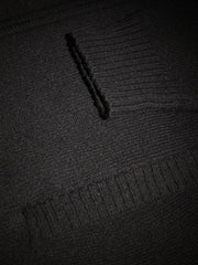 alan paine zipped cardigan in black lambswool