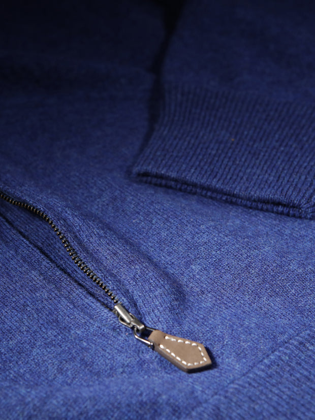 zipped cardigan in blue indigo geelong