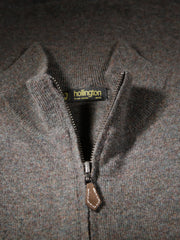 zipped cardigan in brown cask geelong