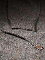 zipped cardigan in brown cask geelong