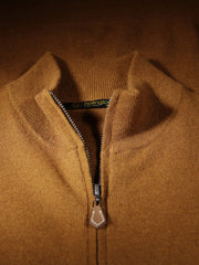 zipped cardigan in cinnamon geelong