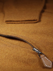 zipped cardigan in cinnamon geelong