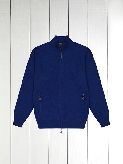 zipped cardigan in blue indigo geelong