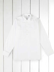 chemise quat'z'art à col cassé en popeline blanche de luxe