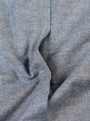 chemise à col nehru en toile de coton chiné bleu