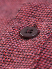 chemise à col nehru coton brossé caviar