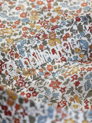 Liberty® with an autumn pattern nehru-collar shirt 