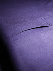 purple-coloured brushed cotton mao-collar shirt 