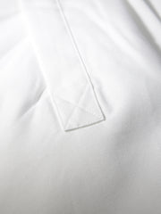 white oxford cotton mao-collar shirt