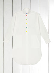 kamiz nightdress in cotton canvas with multicoloured buttons
