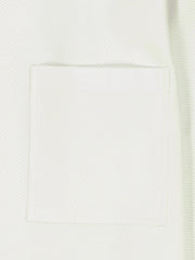 white cotton piqué mao-collar shirt 