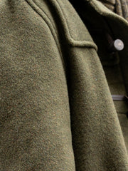 double-face loden woollen cloth duffle-coat