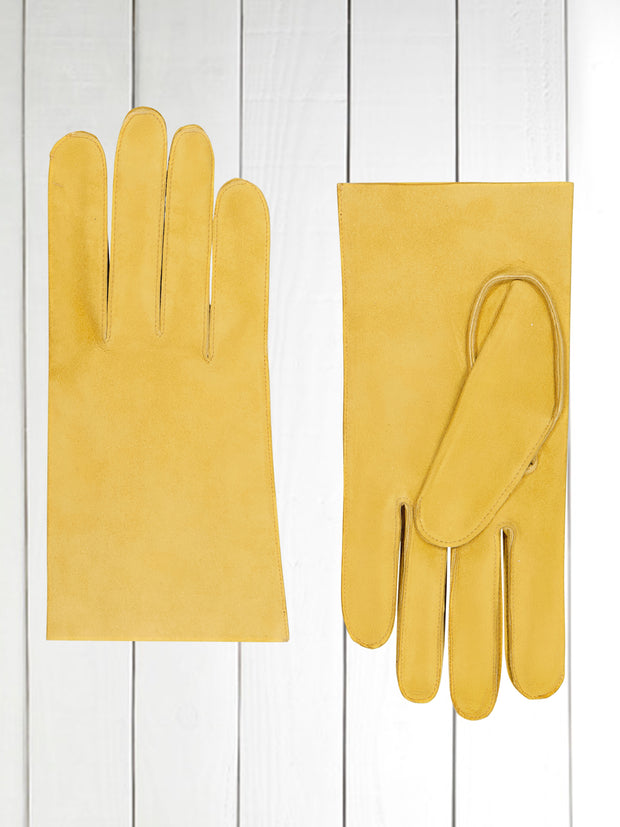 gants Agnelle Saumur en cuir d'agneau non doublé miel