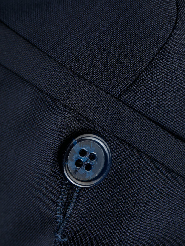 pantalon italien siza en laine et mohair infroissable bleu-noir Rothko