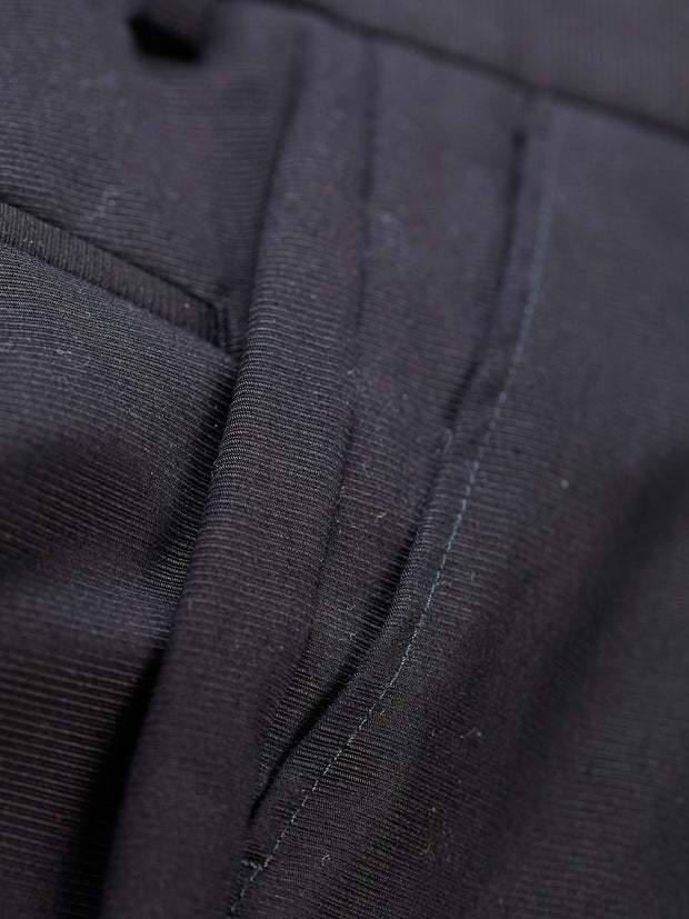 black ottoman cotton bari trousers