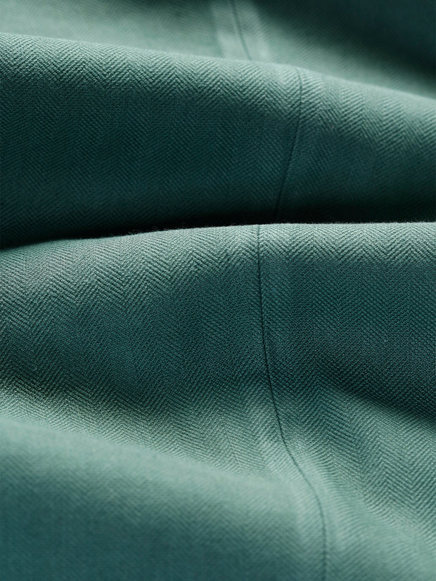 siza Italian green trousers in stretch linen and cotton canvas