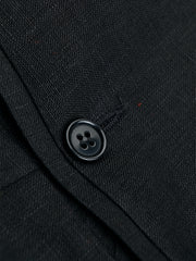pantalon italien siza en toile pur lin noir très légère