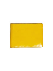 portefeuille deux plis en cuir jaune zinc