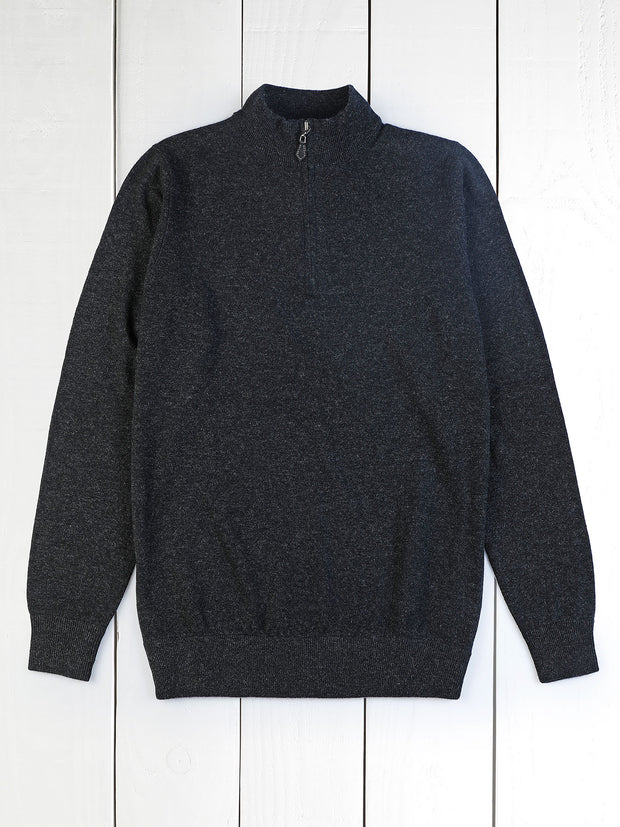 charcoal half-zip geelong jumper
