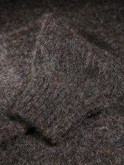 charcoal 100 % shaggy wool crew neck jumper