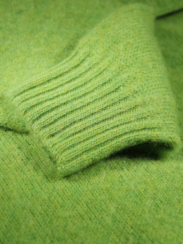 granny smith 100 % shaggy wool crew neck jumper