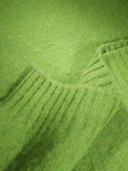 granny smith 100 % shaggy wool crew neck jumper