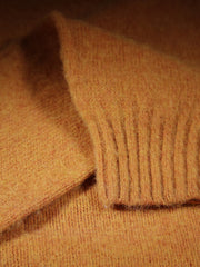 autumn leaf 100 % shaggy wool crew neck jumper