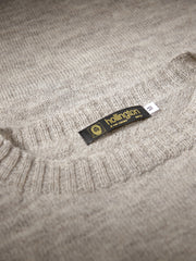 round-neck pullover in natural shetland silver