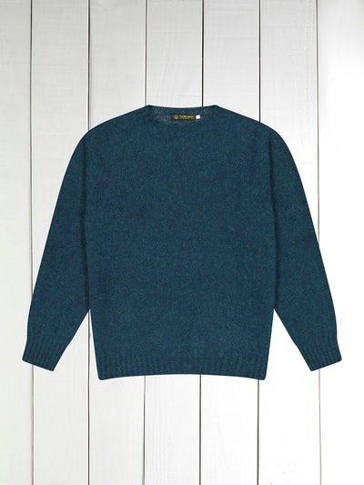 pull-over à col rond 100 % shaggy wool orage