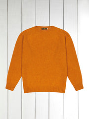 autumn leaf 100 % shaggy wool crew neck jumper