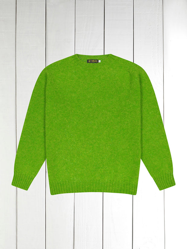 granny smith 100 % shaggy wool crew neck jumper