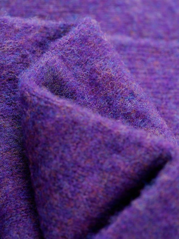 purple 100 % shaggy wool crew neck harley jumper