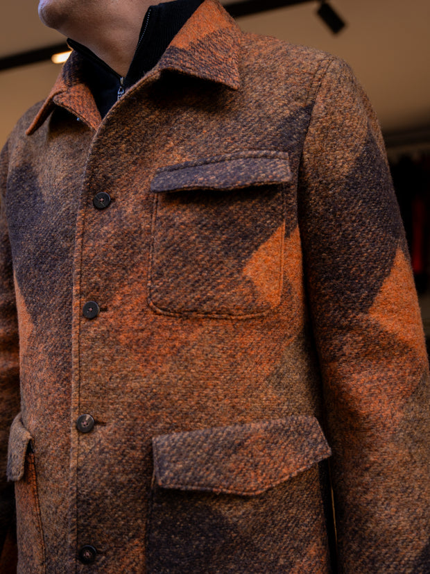 teddy wool with brown diamonds odéon jacket 