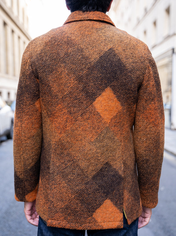 teddy wool with brown diamonds odéon jacket 