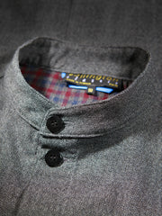 naipaul jacket in double-faced grey checked cotton and wool