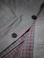 naipaul jacket in double-faced grey checked cotton and wool