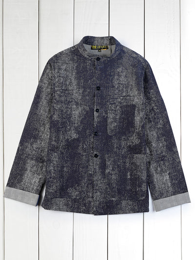 unlined naipaul jacket in double-faced wool and cotton canvas with Prince of Wales pattern