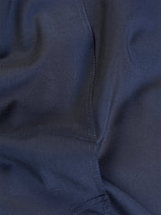 slim nehru-collar tyrol jacket in Rothko blue-black crease-resistant wool and mohair 
