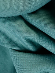 veste sans manches en toile à chevrons de lin et coton stretch verte