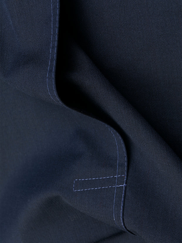 naipaul jacket in double-sided navy cotton and wool on Yorkshire check