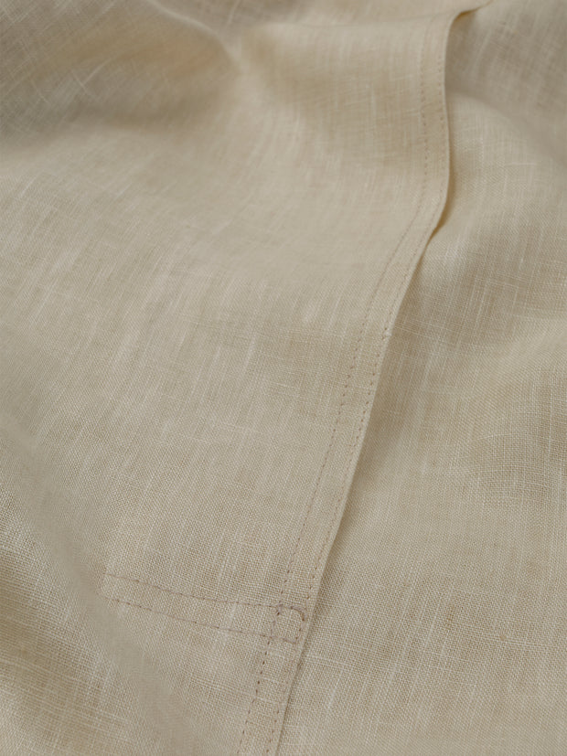 veste tyrol ajustée en toile pur lin écru très légère