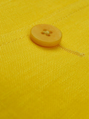 veste tyrol ajustée en toile pur lin jaune très légère