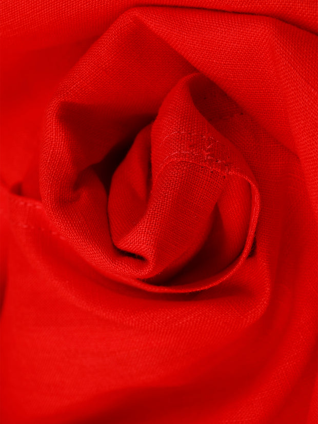 veste tyrol ajustée en toile pur lin rouge très légère
