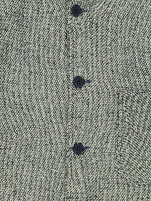 tyrol regular jacket in rustic grey heather wool crepe